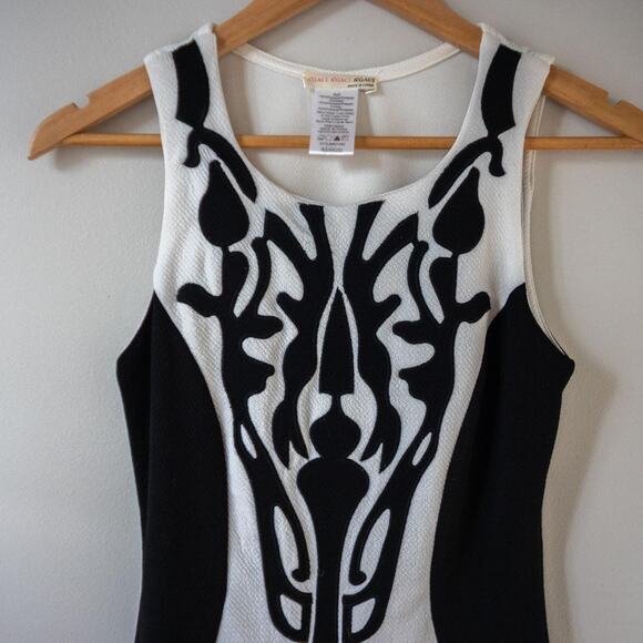 Black and White A'gaci Pencil Dress - Picture 2 of 6